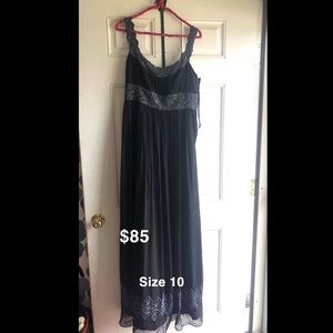 Black and Silver Formal Prom Dress